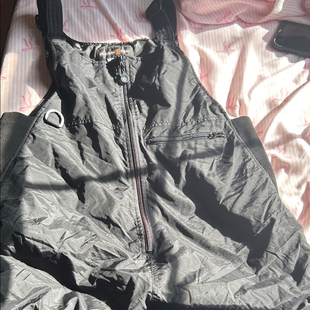 Black Overalls with Front Zipper